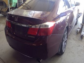 2014 HONDA ACCORD, BURGUNDY, SPORT MODEL, 2.4L, AT.   A26428